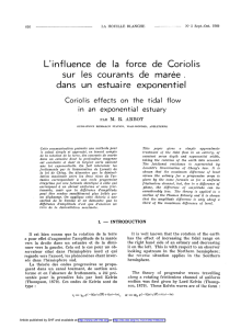 L\`INFLUENCE DE LA FORCE DE CORIOLIS SUR LES COURANTS