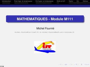 MATHEMATIQUES - Module M111 - Institut de Mathématiques de