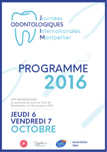 programme - UFR Odontologie Montpellier
