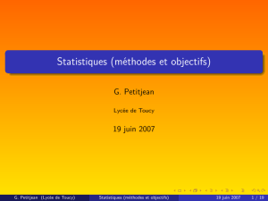 Statistiques (méthodes et objectifs)