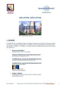INFLATION, DÉFLATION - ABC de l`économie