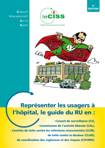 Représenter les usagers à l`hôpital, le guide du RU en