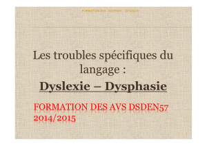Les troubles spécifiques du langage : Dyslexie – Dysphasie