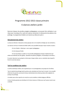 Programme 2012-2013 classe primaire 6 séances