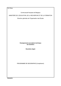 PROGRAMME DE GEOGRAPHIE (Complément)