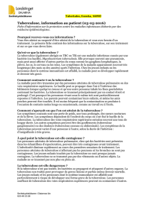 Tuberculose, information au patient (03-05