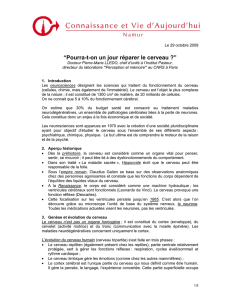 Pourra-t-on un jour réparer le cerveau - Connaissance et Vie