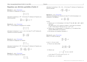 Equation aux dérivées partielles d`ordre 2