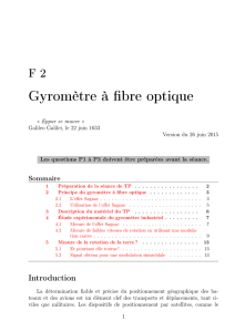 F2 - Gyromètre à fibre optique