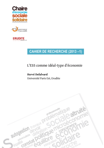 L`ESS comme id&eacute;al-type d`&eacute;conomie