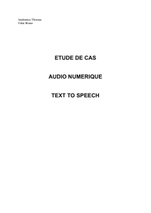 etude de cas audio numerique text to speech