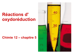 Réactions d` oxydoréduction - Ecole-Victor-Brodeur