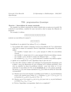 TD6 : programmation dynamique. - Laboratoire d`Informatique