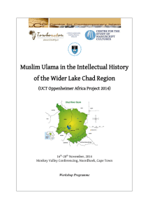 Muslim Ulama in the Intellectual History of the Wider Lake Chad