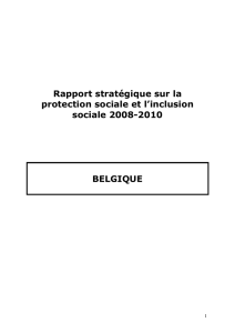 Rapport stratégique sur la protection sociale et l`inclusion sociale