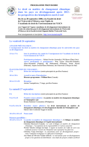 Le droit en matière de changement climatique dans les pays en