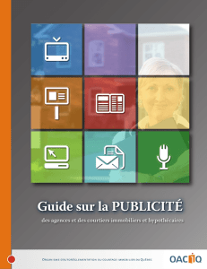 Guide sur la PUBLICITÉ - Les Immeubles Charisma Inc.