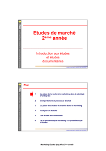 Etudes de marché 2ème année