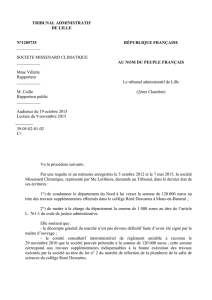 9 novembre 2015, 2 - Tribunal administratif de Lille