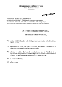 Voir - Conseil constitutionnel de Côte d´Ivoire