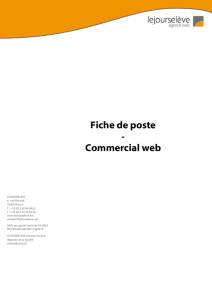 Fiche de poste - Commercial web