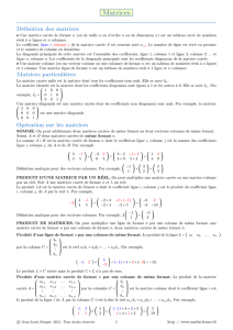 Matrices - Math France