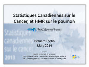 les données canadiennes sur le cancer pulmonaire à l`HMR