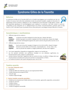 Info en bref - Syndrome Gilles de la Tourette