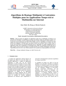 Algorithme de Routage Multipoint à Contraintes Multiples pour