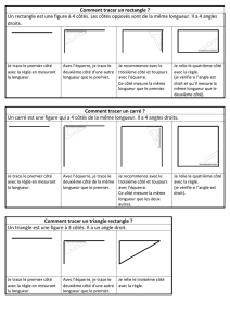 Comment tracer un rectangle ? Un rectangle est une figure à 4 côtés