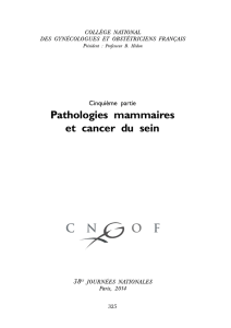 Pathologies mammaires et cancer du sein : modèles