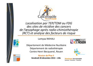 Localisation par TEP/TDM au FDG des sites de récidive des cancers