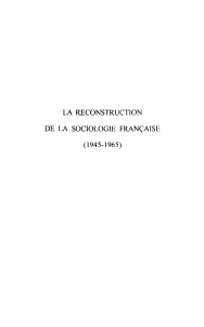 la reconstruction de la sociologie française ( 1945