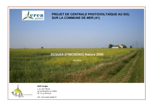 DOSSIER D`INCIDENCE Natura 2000 - Préfecture de Loir-et-Cher