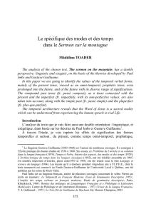 La spécifique des modes et des temps dans le Sermon sur la