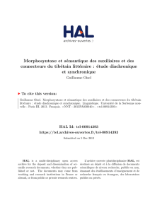 Morphosyntaxe et sémantique des auxiliaires et des - Hal-SHS
