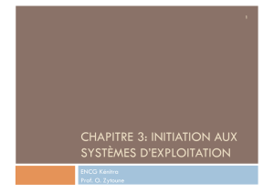 CHAPITRE 3: INITIATION AUX SYSTÈMES D`EXPLOITATION