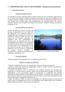 CHAP.7- L`ENTRETIEN DES LACS ET DES