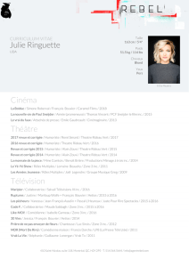 Julie Ringuette Cinéma Théâtre Télévision