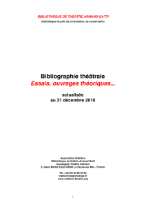 Catalogue d`ouvrages théoriques