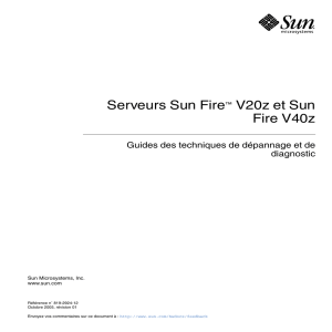 Sun Fire V20z and Sun Fire V40z Servers