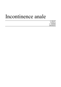 Incontinence anale