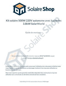 Kit solaire 500W 220V