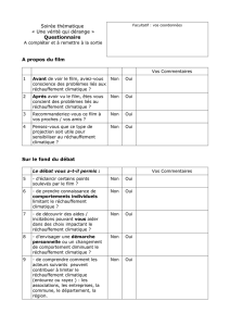 Questionnaire remis lors de la projection