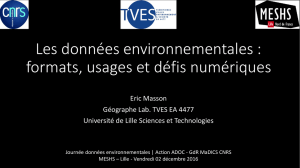 Les données environnementales : formats, usages et défis