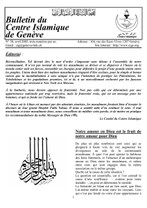 Bulletin n°30 - Centre Islamique de Genève