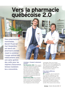 Vers la pharmacie québécoise 2.0