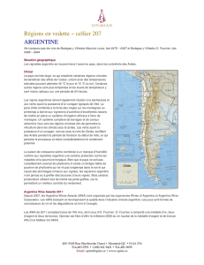 Régions en vedette ~ cellier 207 ARGENTINE