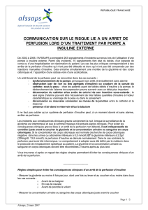 Communication sur les risques arrêt de perfusion lors d`un