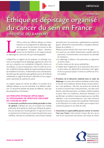 Éthique et dépistage organisé du cancer du sein en France